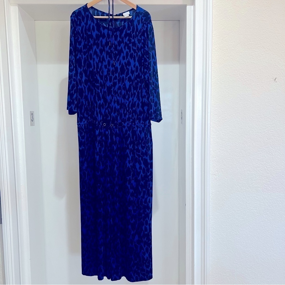 Chico's Blue Printed Long Jumpsuit